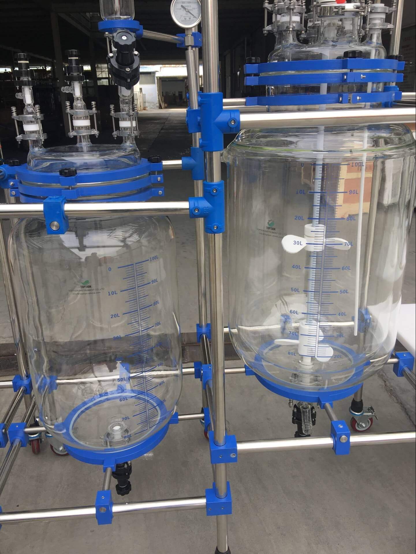 100L jacketed glass reactor supplier 100L jacketed glass reactor supplier
